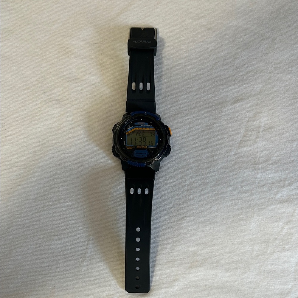 Timex Black and Blue Digital Watch, Thermo sens and tide options